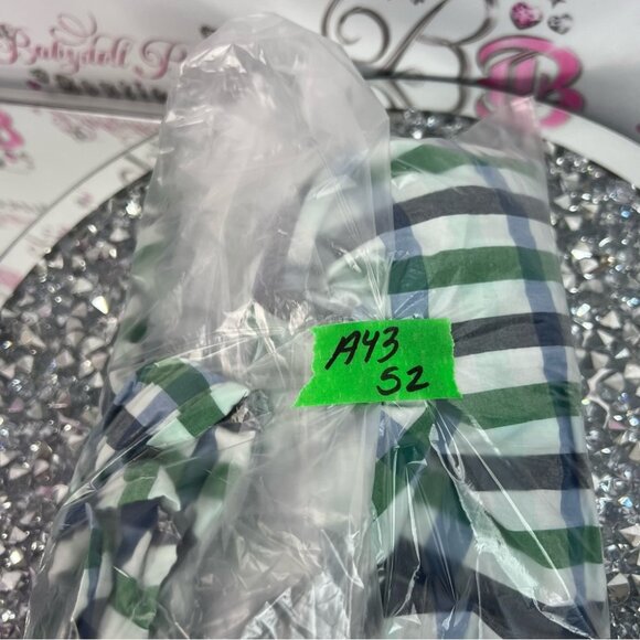 Tommy Hilfiger button up tshirt collared Men's Green and Blue Checkered Shirt - Picture 12 of 12